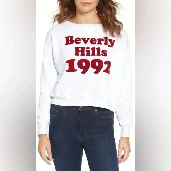 Wildfox Beverly Hills Crop Sweater - Size Small - Picture 1 of 3
